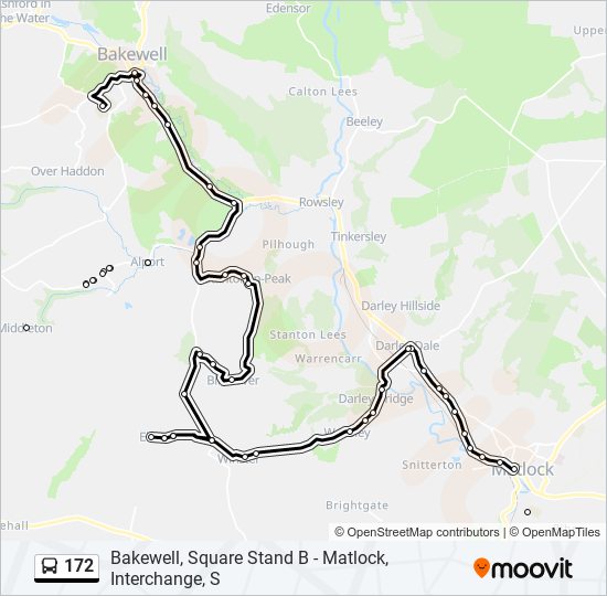 172 bus Line Map