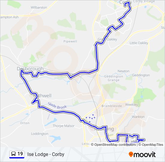 19 bus Line Map