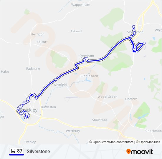 87 bus Line Map