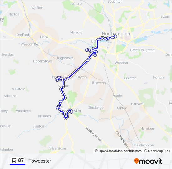 87 bus Line Map