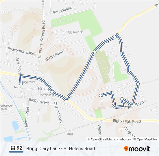 92 Bus Line Map
