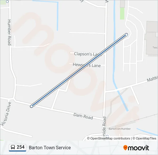 254 Bus Line Map