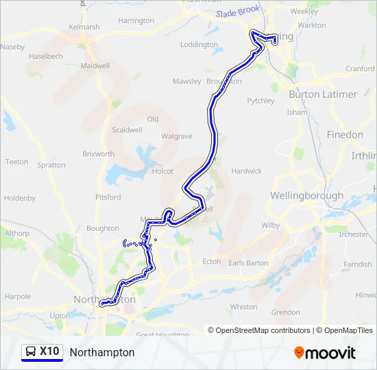 X10 Bus Line Map
