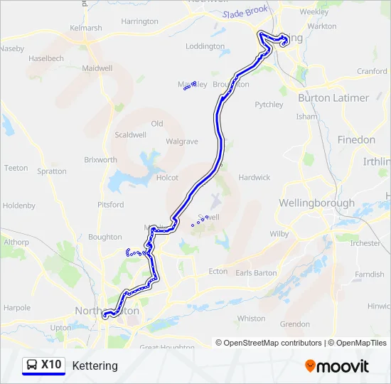X10 Bus Line Map
