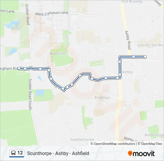 12 Bus Line Map