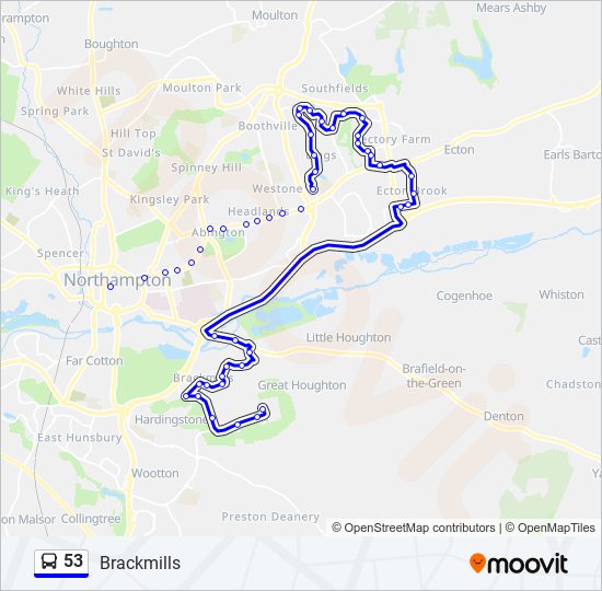 53 bus Line Map