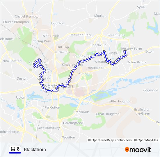 8 bus Line Map