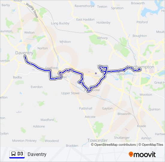 D3 bus Line Map