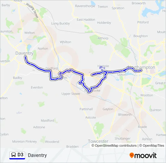 D3 Bus Line Map