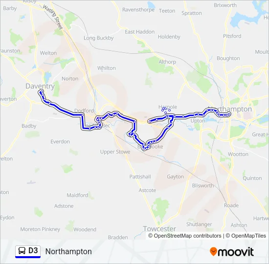 D3 Bus Line Map