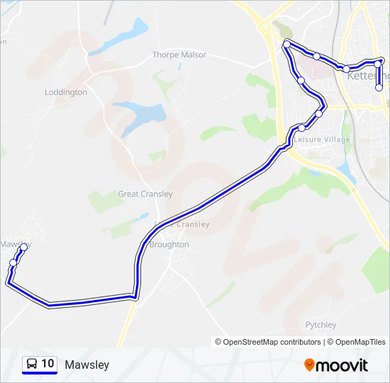 10 Bus Line Map