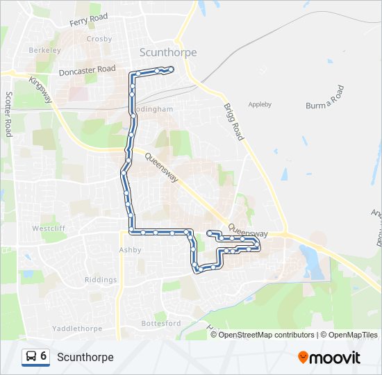 6 Bus Line Map