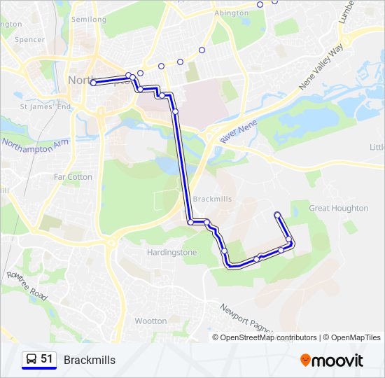 51 Route: Schedules, Stops & Maps - Brackmills (Updated)