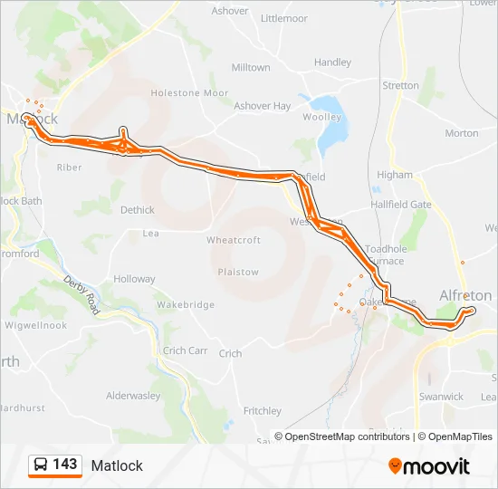 143 Route: Schedules, Stops & Maps - Matlock (Updated)