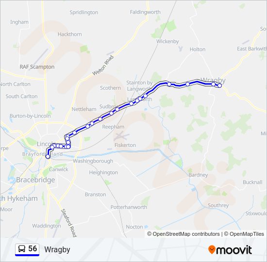 56 Bus Line Map