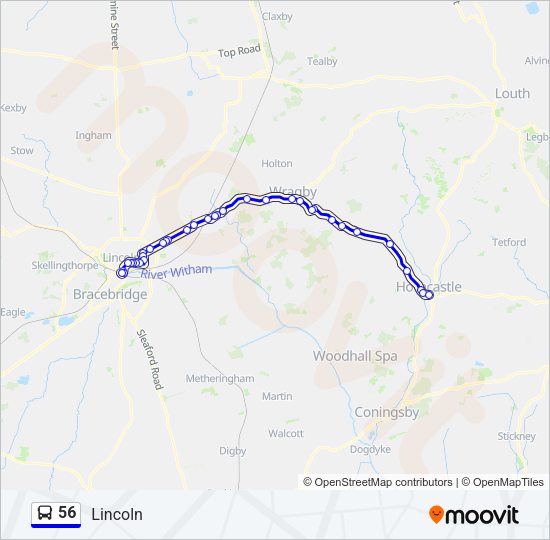 56 Bus Line Map