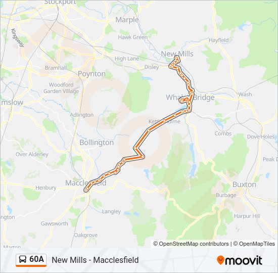 60A Bus Line Map