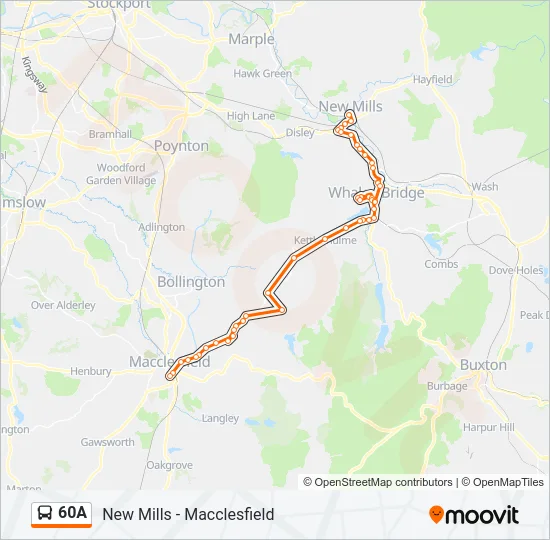 60A Bus Line Map