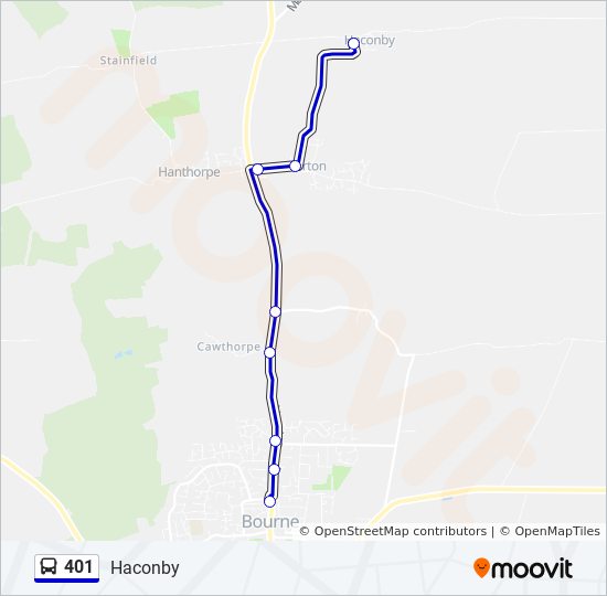 Bus 401 Route Map 401 Route: Schedules, Stops & Maps - Haconby (Updated)