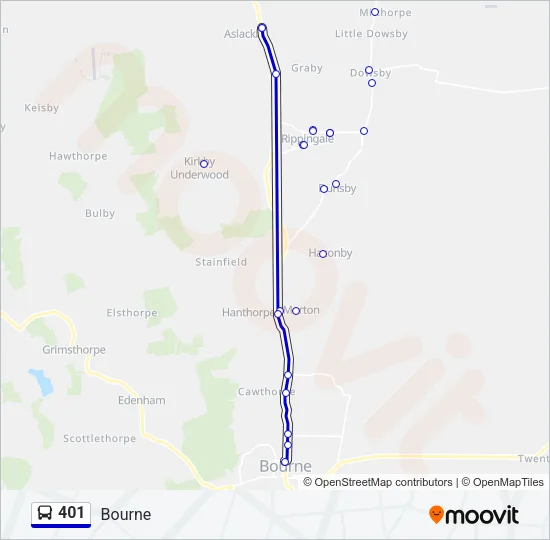 401 Bus Line Map
