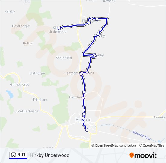 401 Bus Line Map