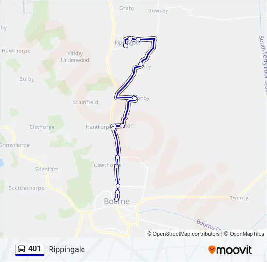 401 Bus Line Map