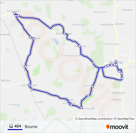 404 Bus Line Map