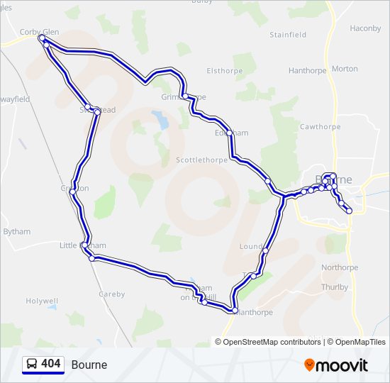404 Bus Line Map