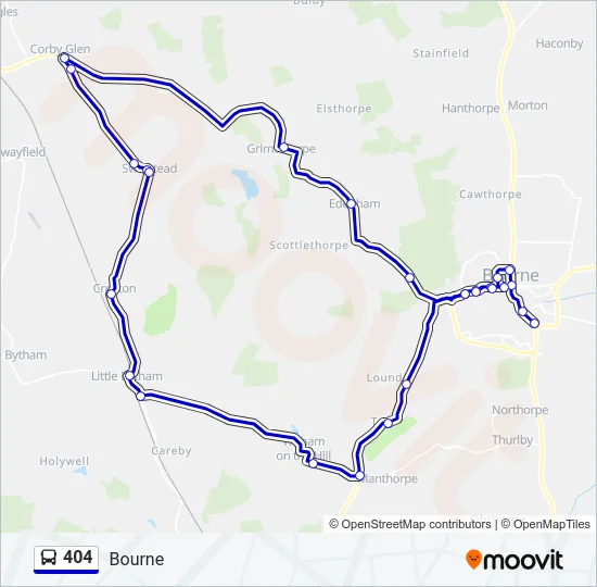 404 Bus Line Map