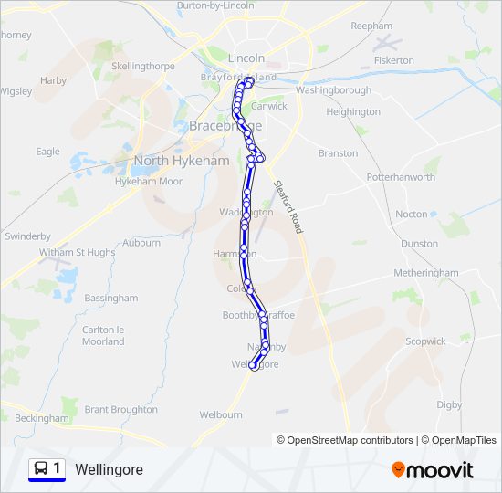 1 Bus Line Map