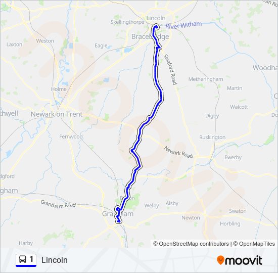 1 bus Line Map