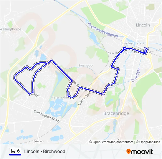 6 Bus Line Map