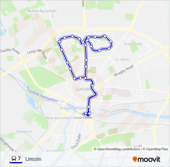 7 Bus Line Map