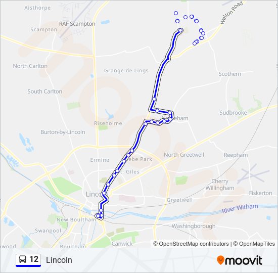 Bus 12 Route Map 12 Route: Schedules, Stops & Maps - Lincoln (Updated)