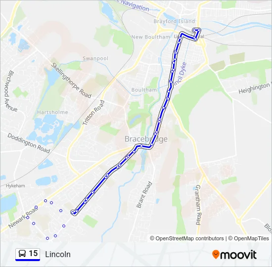 15 Bus Line Map