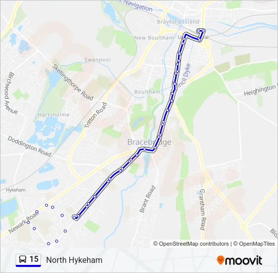 15 Bus Line Map
