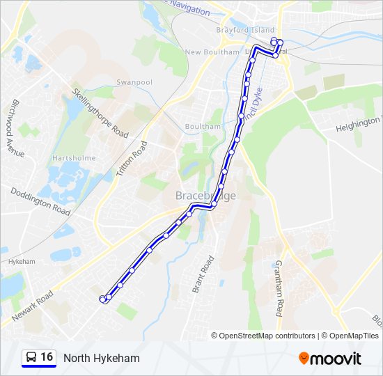 16 bus Line Map