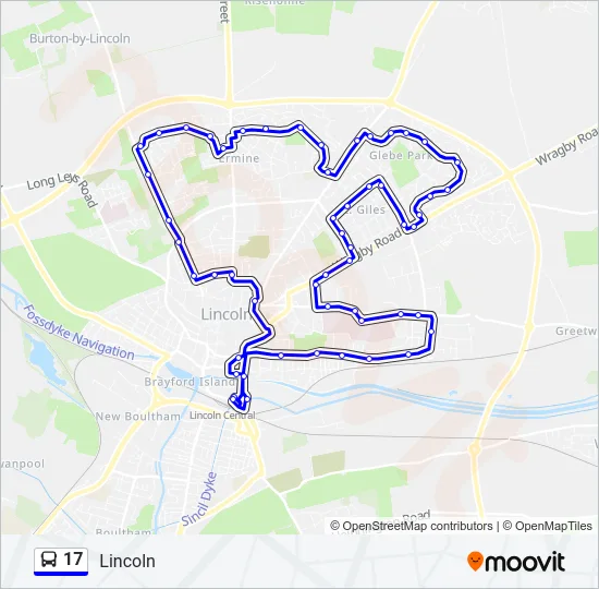 17 Bus Line Map