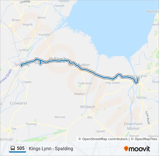 505 Route Schedules Stops Maps King s Lynn Updated 
