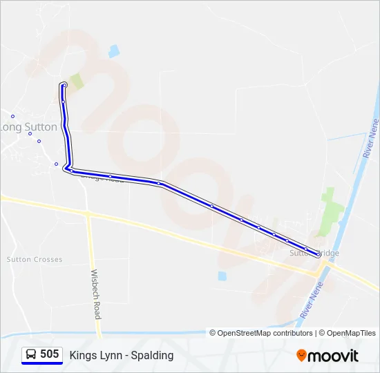 505 Bus Line Map