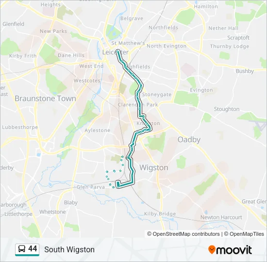 44 Bus Line Map