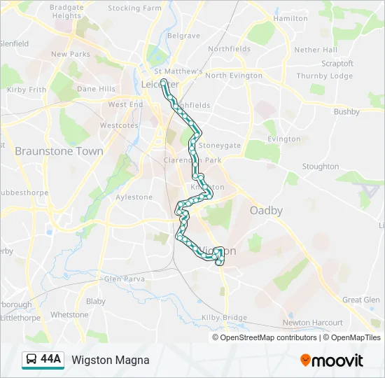 44A Bus Line Map