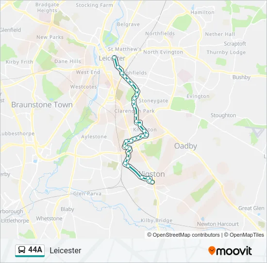 44A Bus Line Map