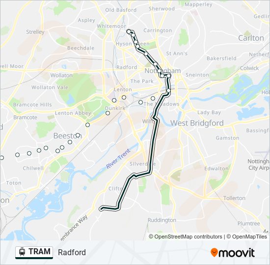 TRAM light rail Line Map