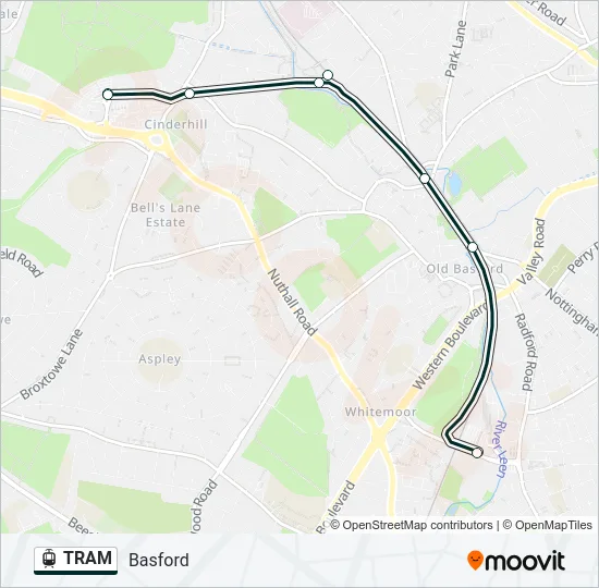 TRAM Light Rail Line Map