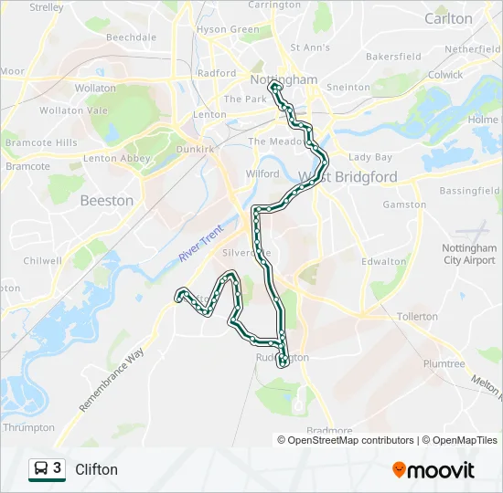 3 Bus Line Map