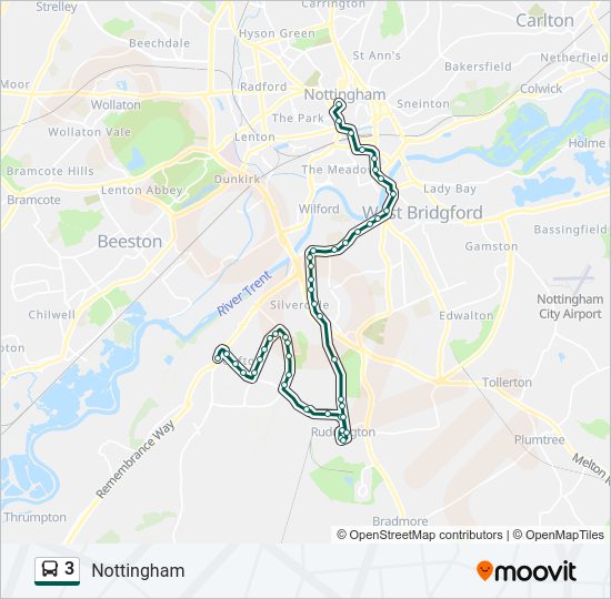 3 Bus Line Map