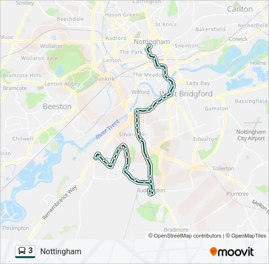 3 Bus Line Map