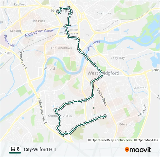 8 Bus Line Map