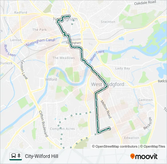 8 Bus Line Map